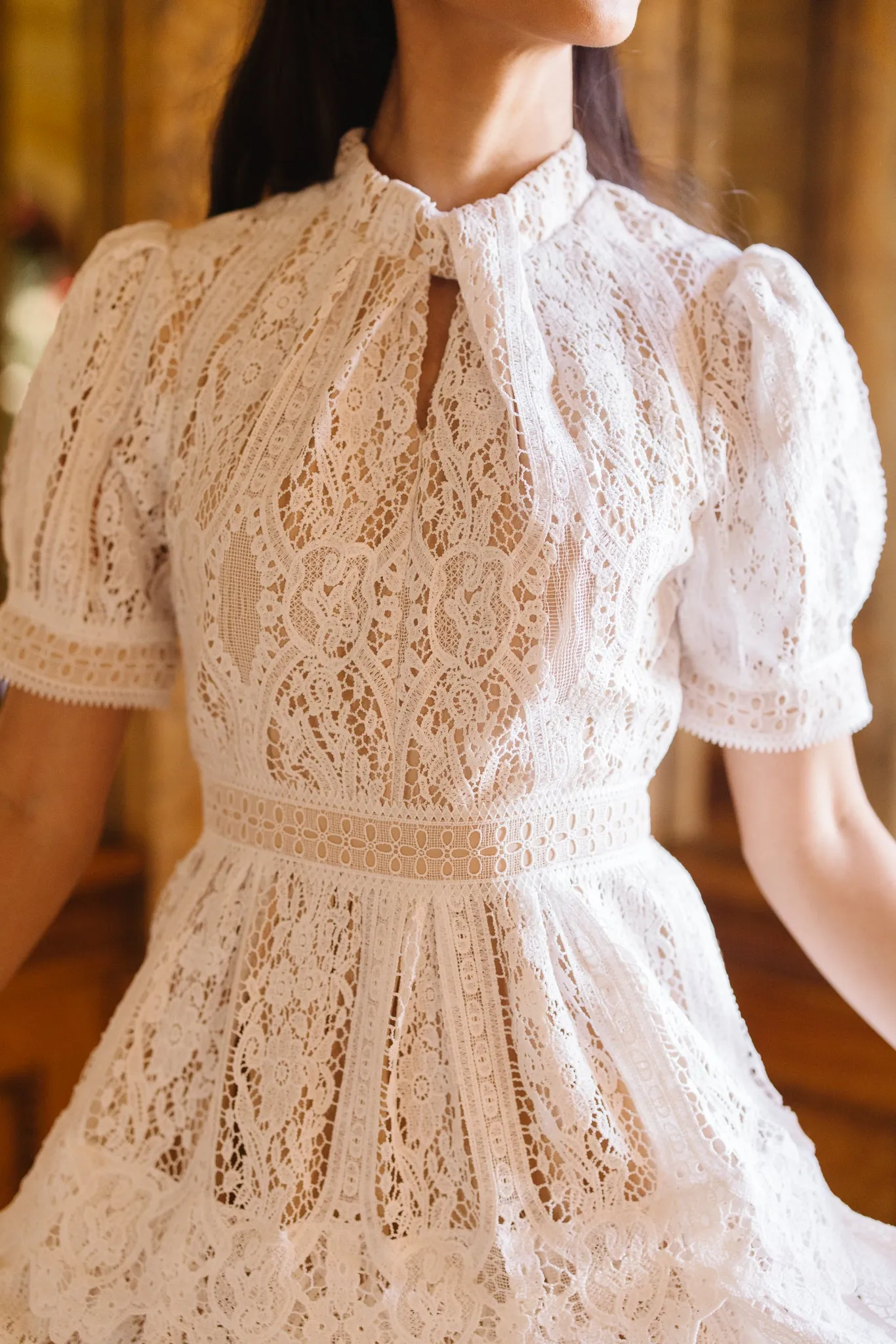 Ainsley Dress in White Lace - FINAL SALE