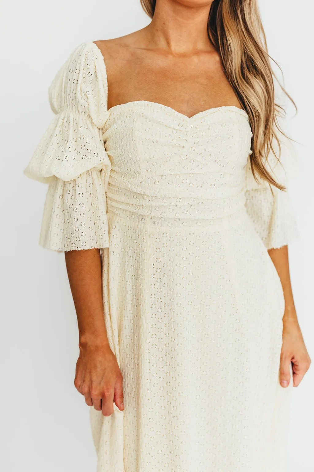 Corrine Tiered Sleeve Maxi Dress with Pockets in Light Butter Yellow - Bump Friendly - PRE-ORDER