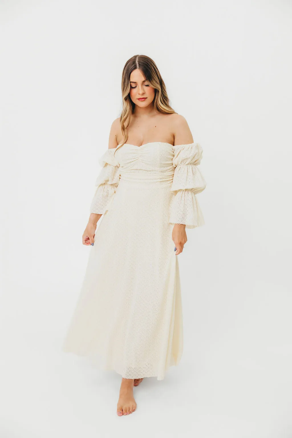 Corrine Tiered Sleeve Maxi Dress with Pockets in Light Butter Yellow - Bump Friendly - PRE-ORDER