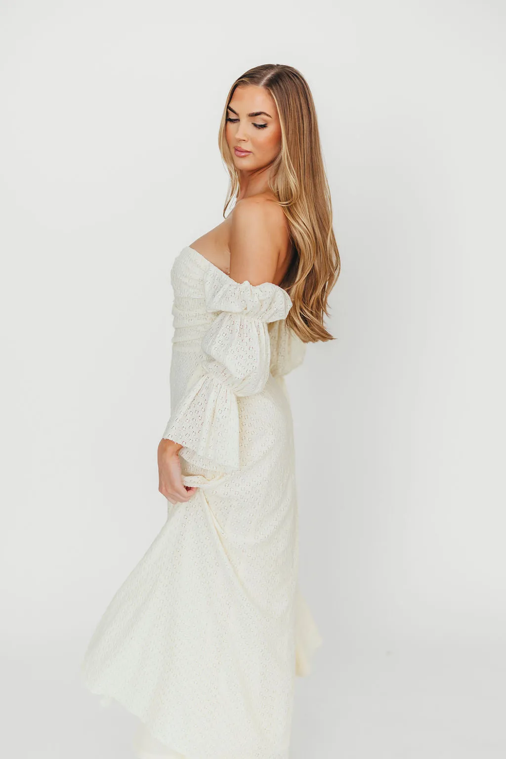 Corrine Tiered Sleeve Maxi Dress with Pockets in Light Butter Yellow - Bump Friendly - PRE-ORDER