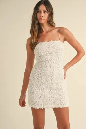 CREAM FLORAL TEXTURED MINI