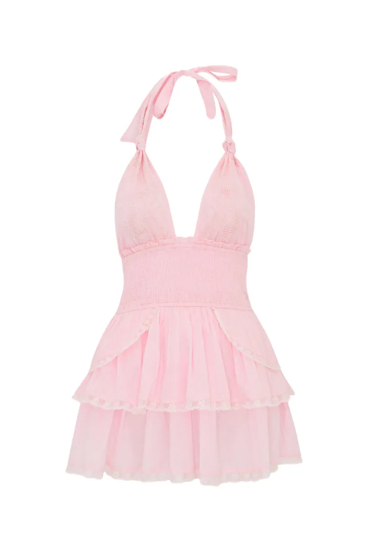 Deanna Heritage Halter Mini Dress