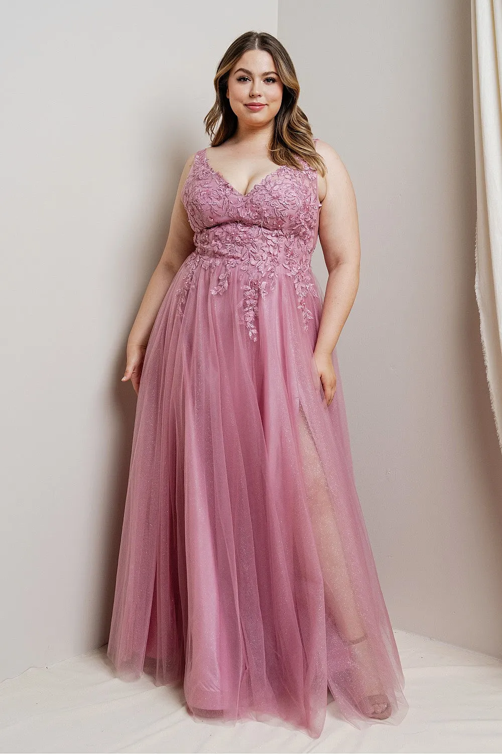 Donatella Dress in Rose - Plus