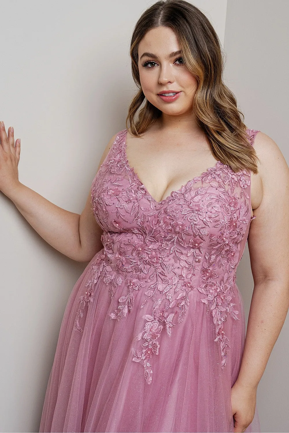Donatella Dress in Rose - Plus