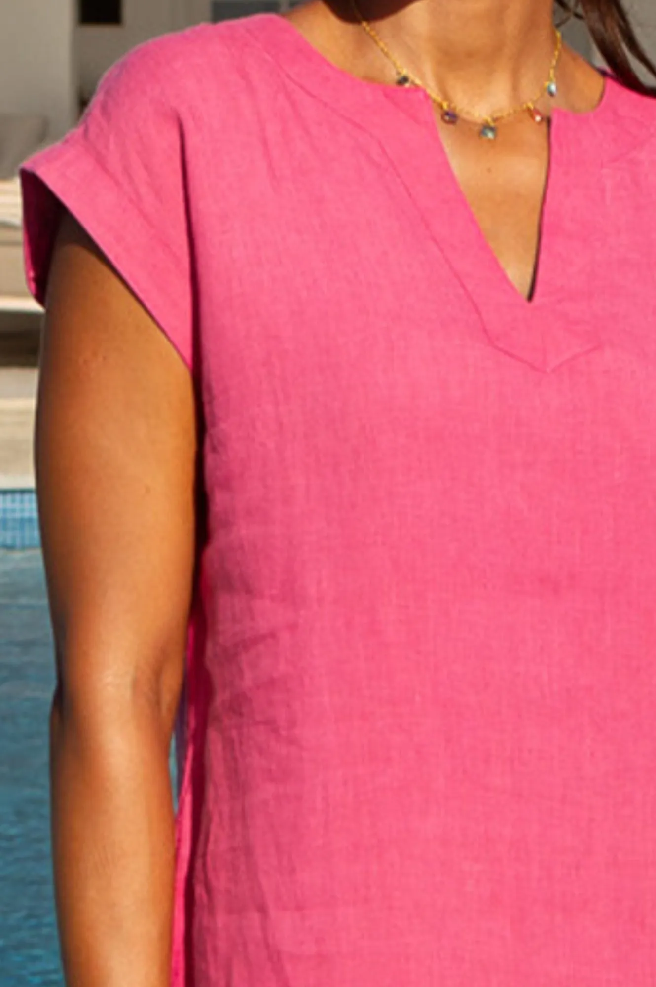 Dori Linen Dress | Strawberry Pink