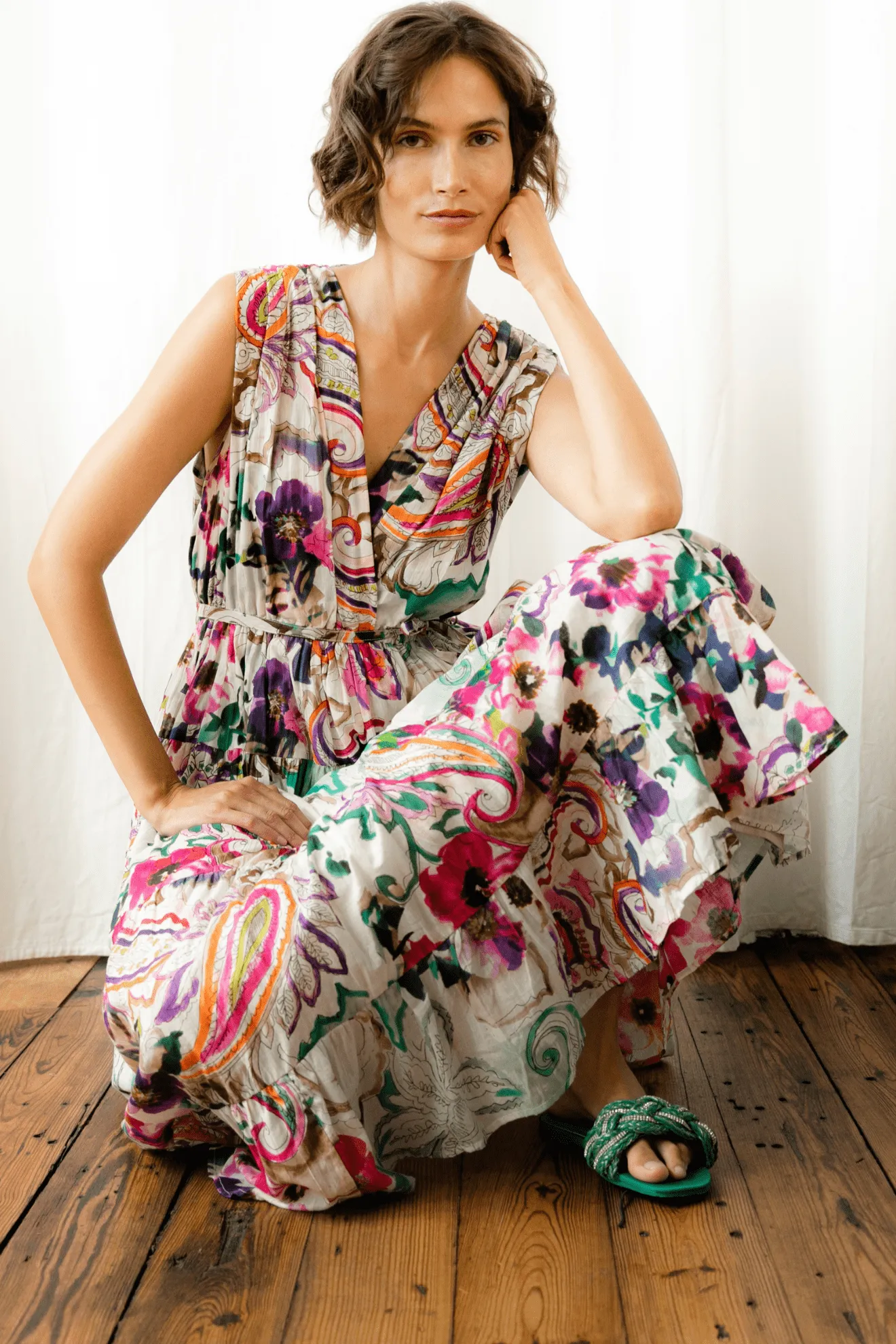 Emilia Dress Off White/Multi