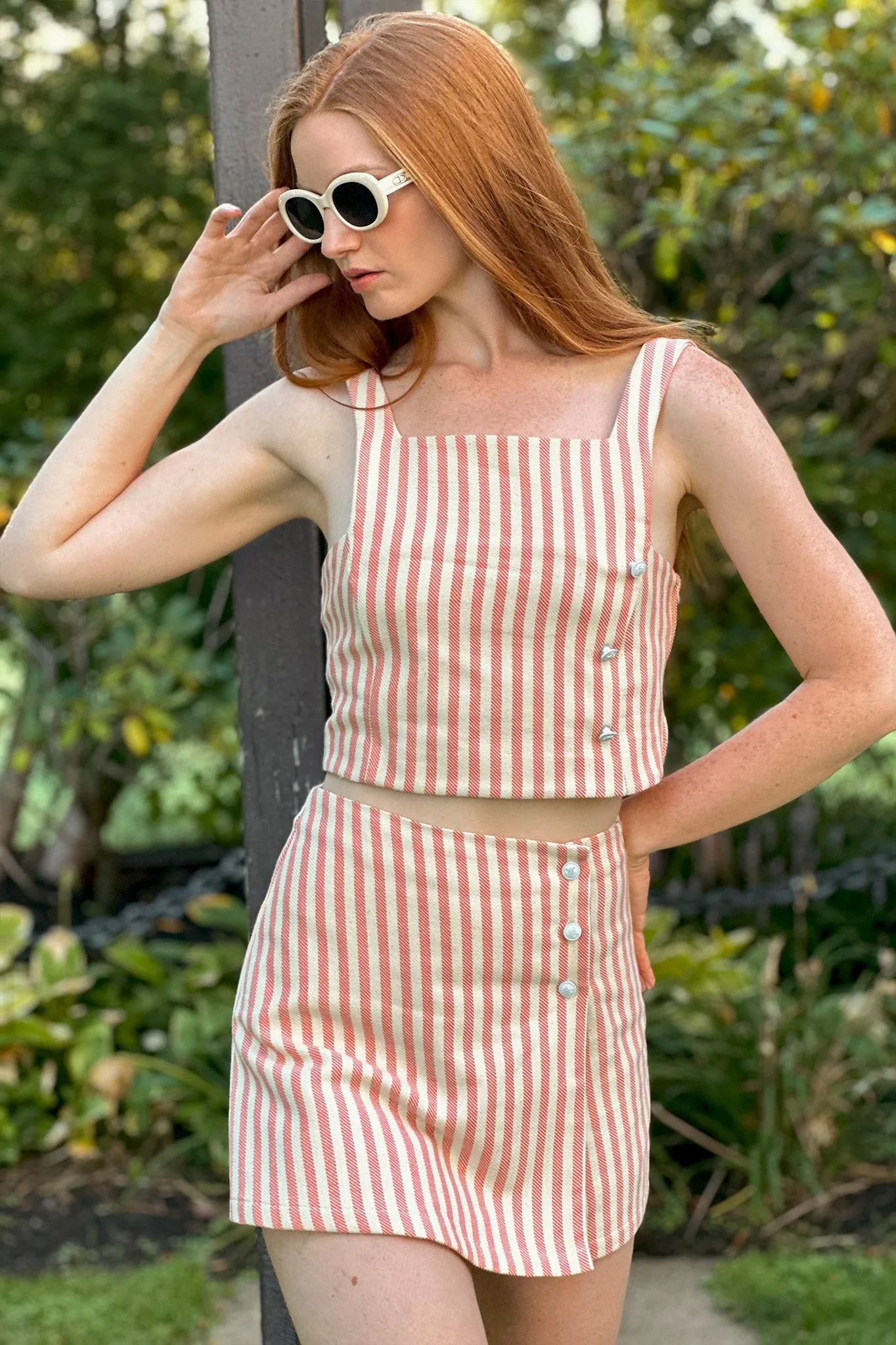 Evelyn Busatti Crop Top - Grapefruit