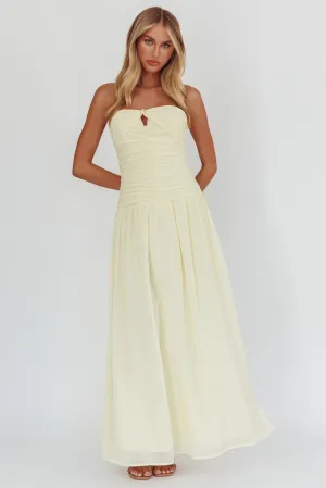 High Streets Strapless Maxi Dress Butter