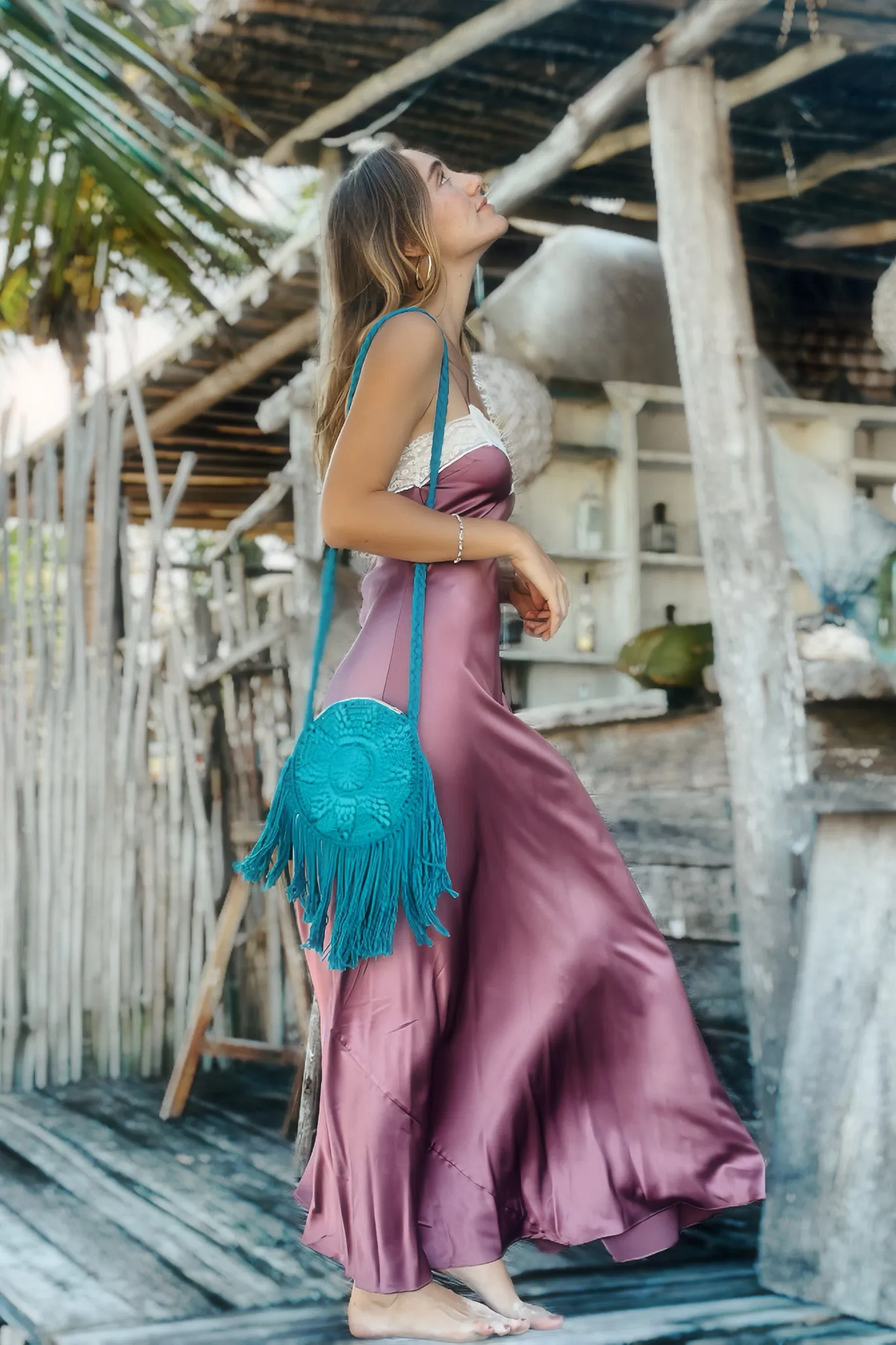 Jacquelyn Silk Slip Dress - Mauve