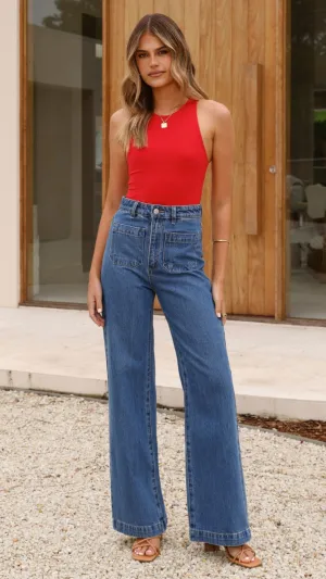 Jakira Bodysuit - Red