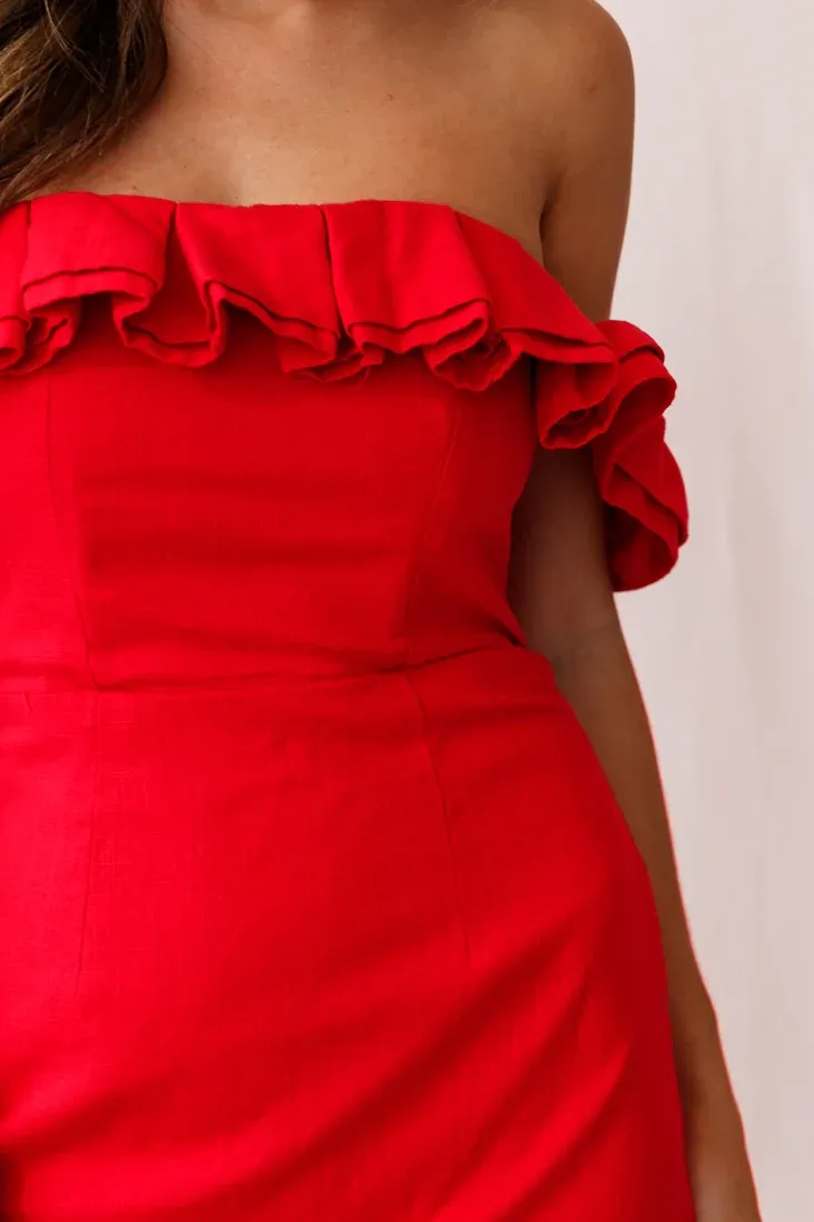 Missy A-Line Mini Dress Red