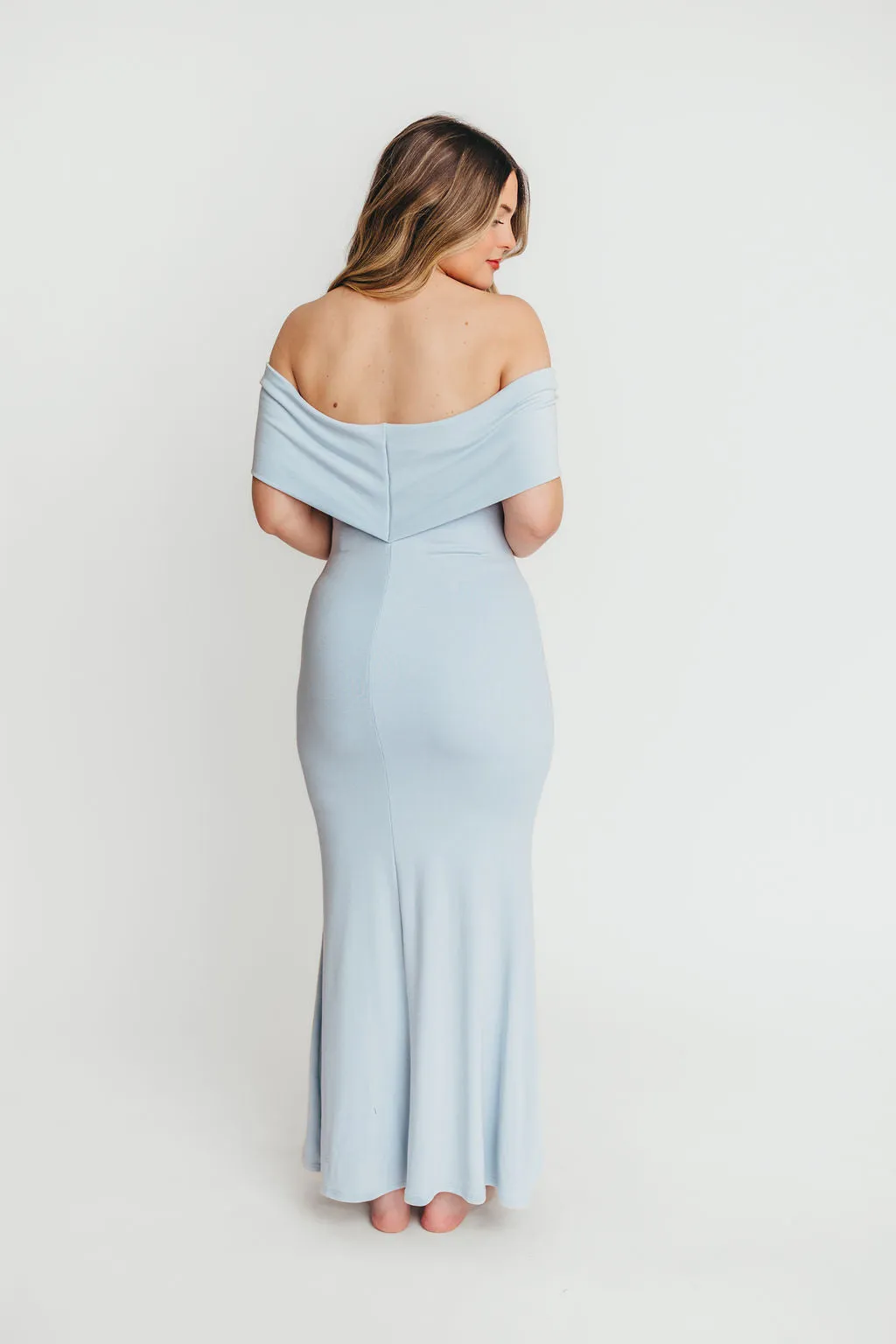 Monroe Maxi Dress in Blue - Bump Friendly (Small Restock for Sold Out Sizes - End of May)