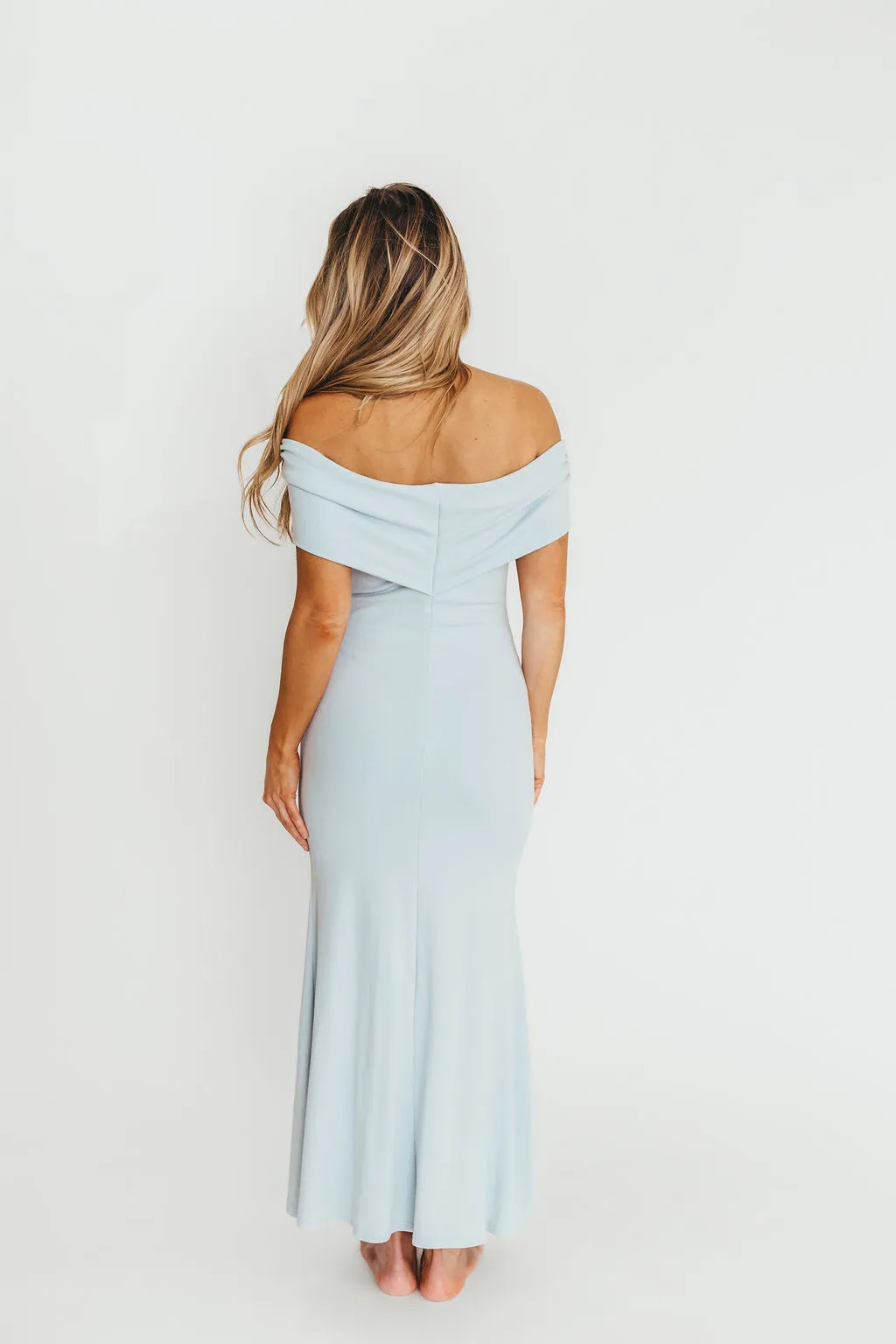 Monroe Maxi Dress in Blue - Bump Friendly (Small Restock for Sold Out Sizes - End of May)
