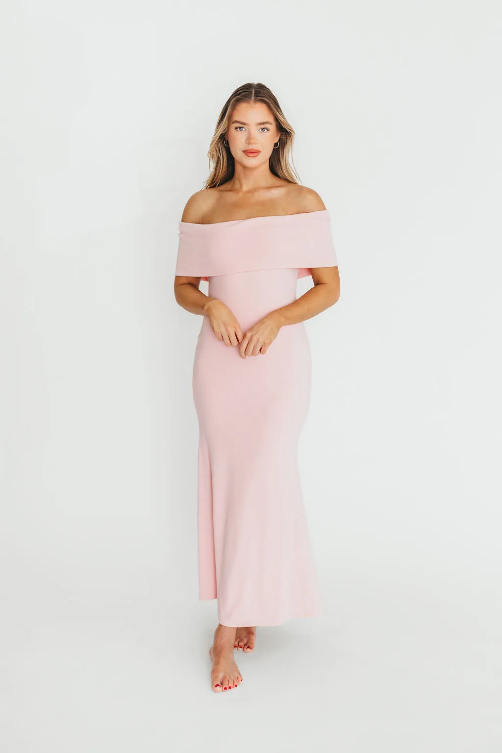 Monroe Maxi Dress in Dusty Pink - Bump Friendly (Small Restock for Sold Out Sizes- End of May)