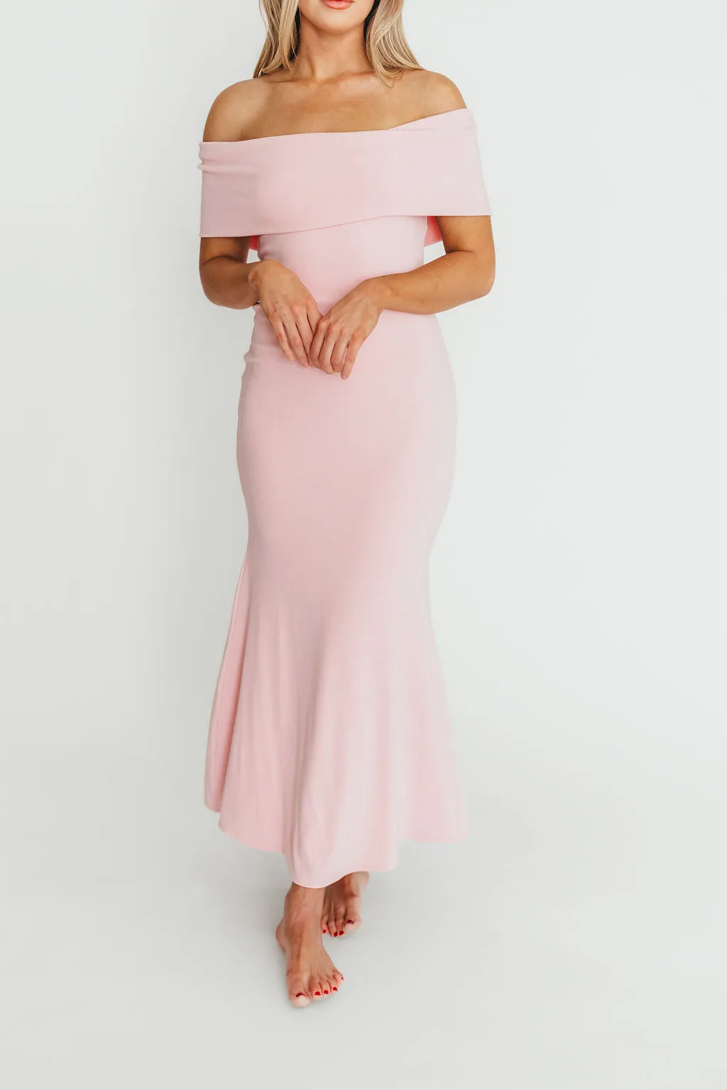 Monroe Maxi Dress in Dusty Pink - Bump Friendly (Small Restock for Sold Out Sizes- End of May)