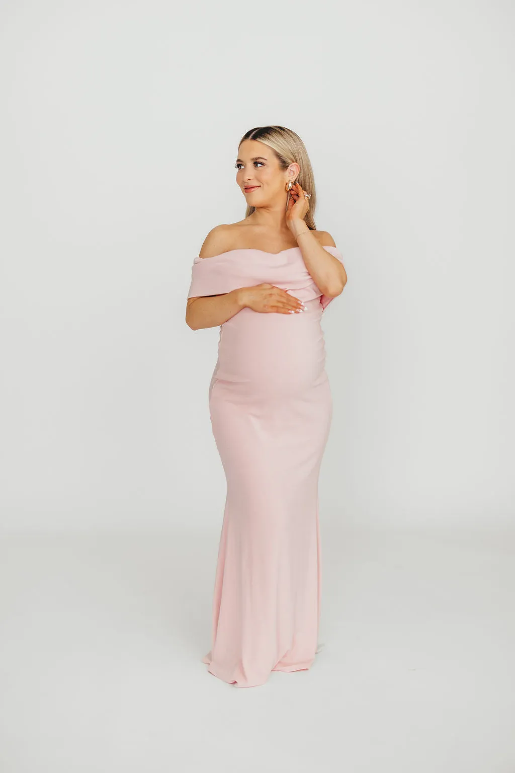 Monroe Maxi Dress in Dusty Pink - Bump Friendly (Small Restock for Sold Out Sizes- End of May)