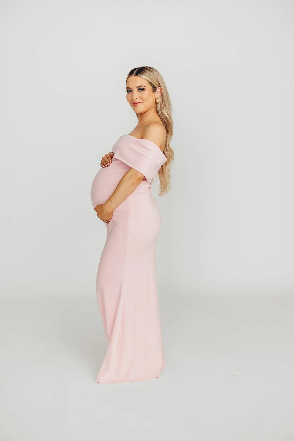Monroe Maxi Dress in Dusty Pink - Bump Friendly (Small Restock for Sold Out Sizes- End of May)