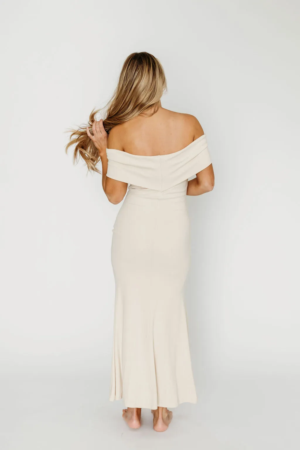 Monroe Maxi Dress in Ivory - Bump Friendly