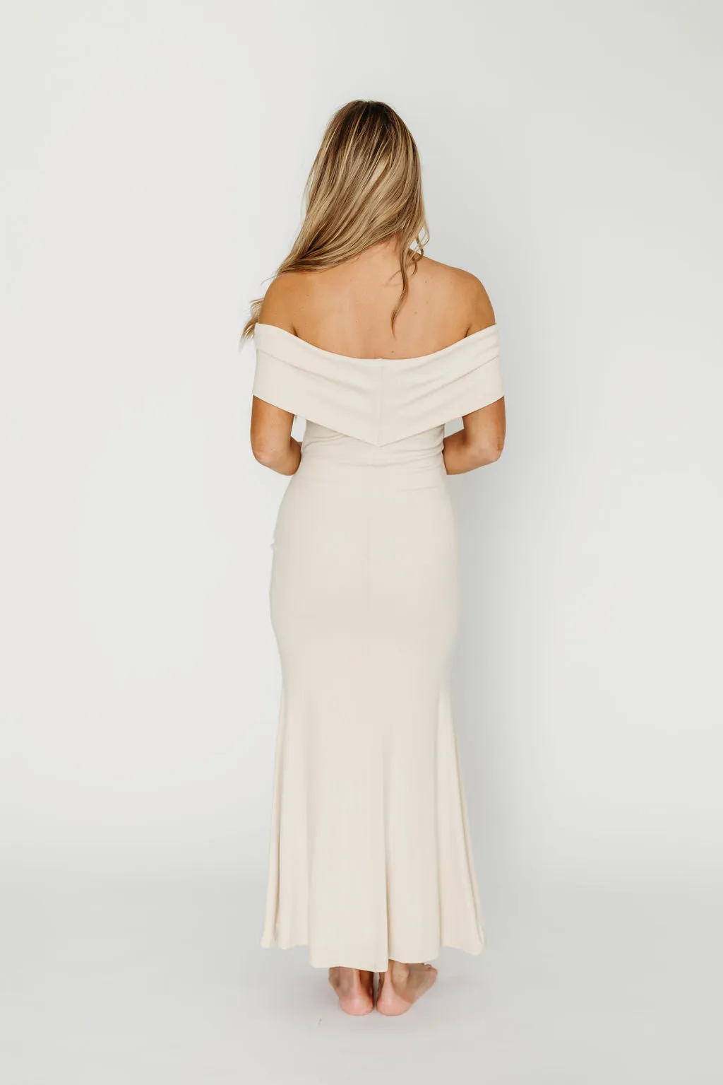 Monroe Maxi Dress in Ivory - Bump Friendly