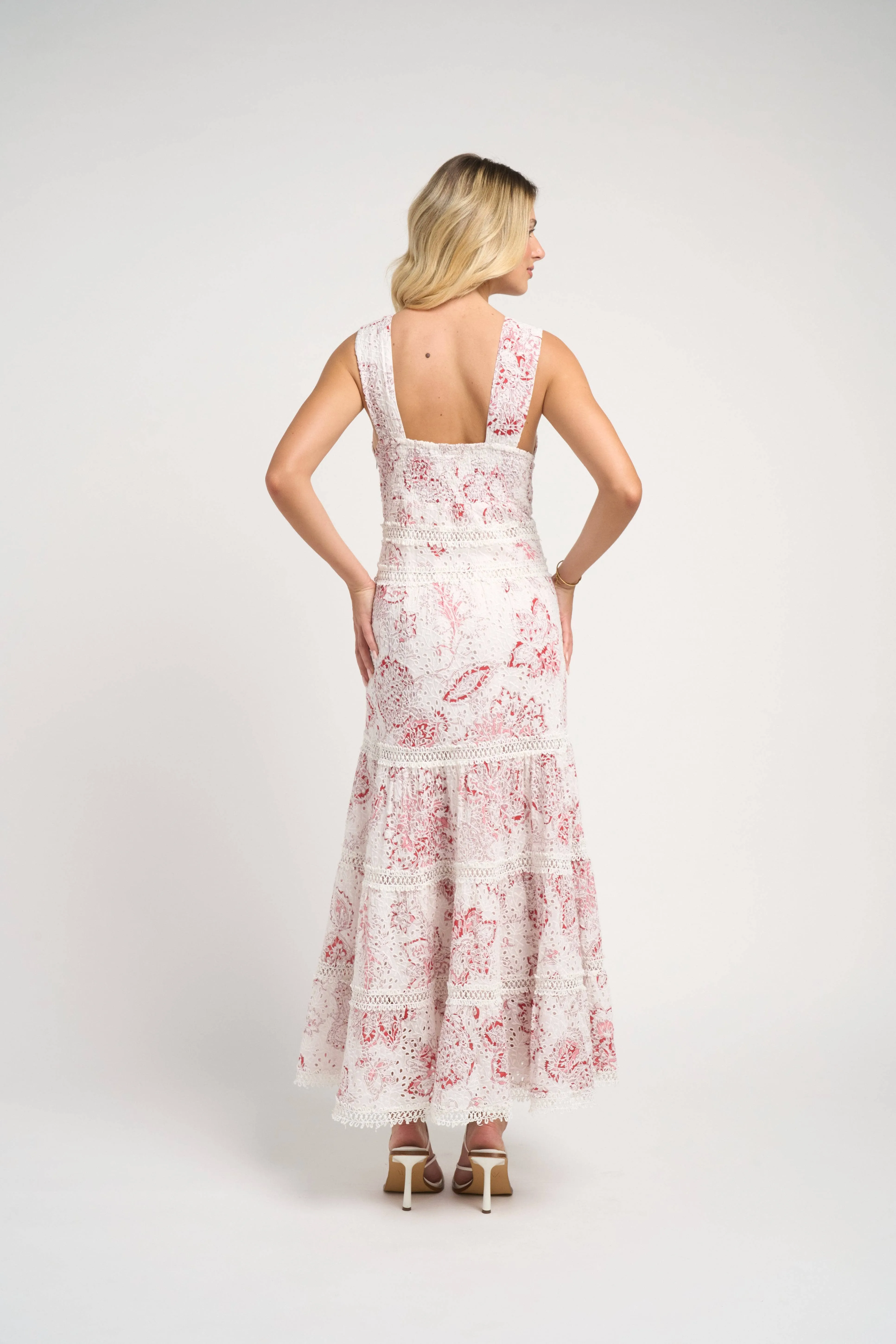 Naina Long Dress Red