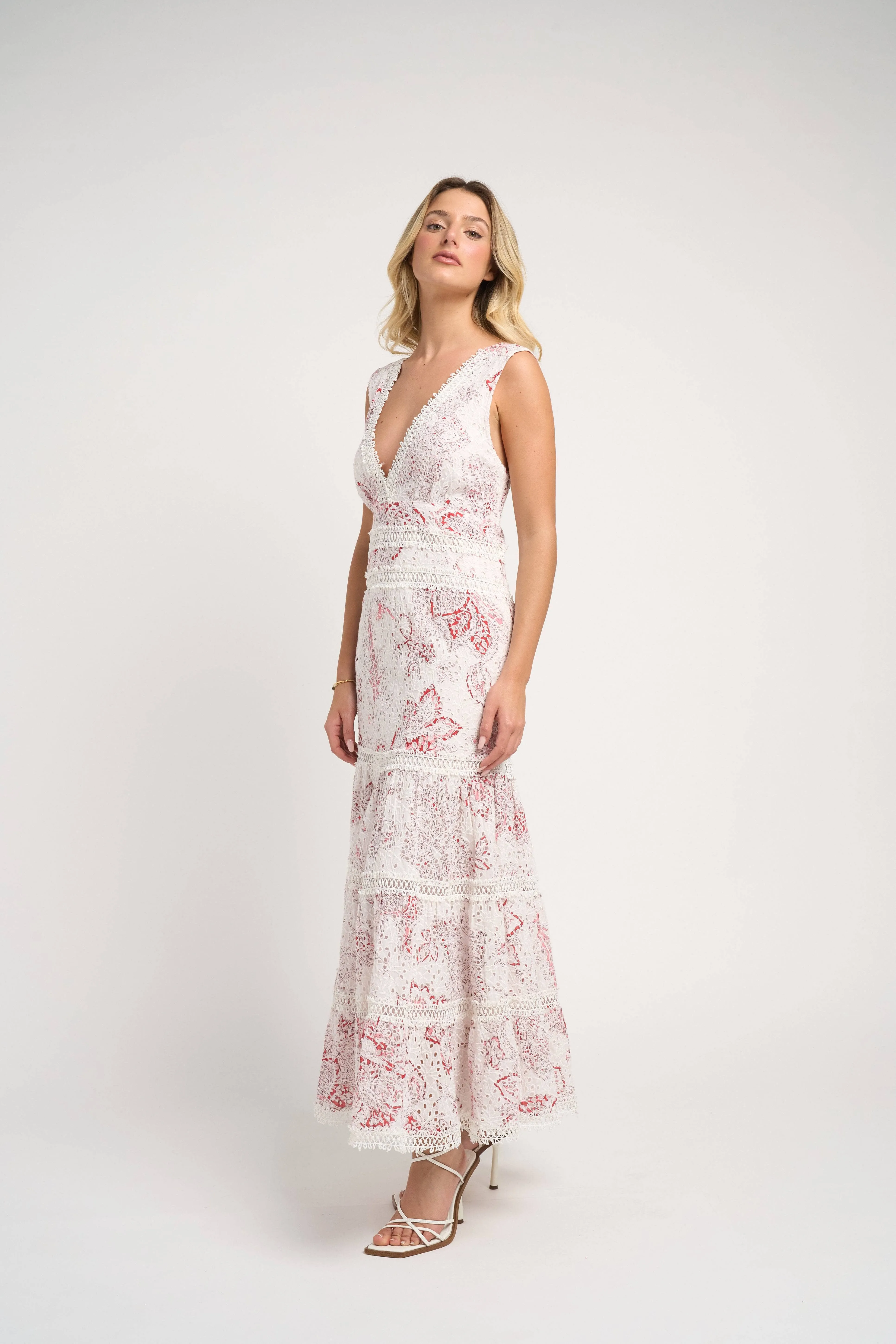 Naina Long Dress Red