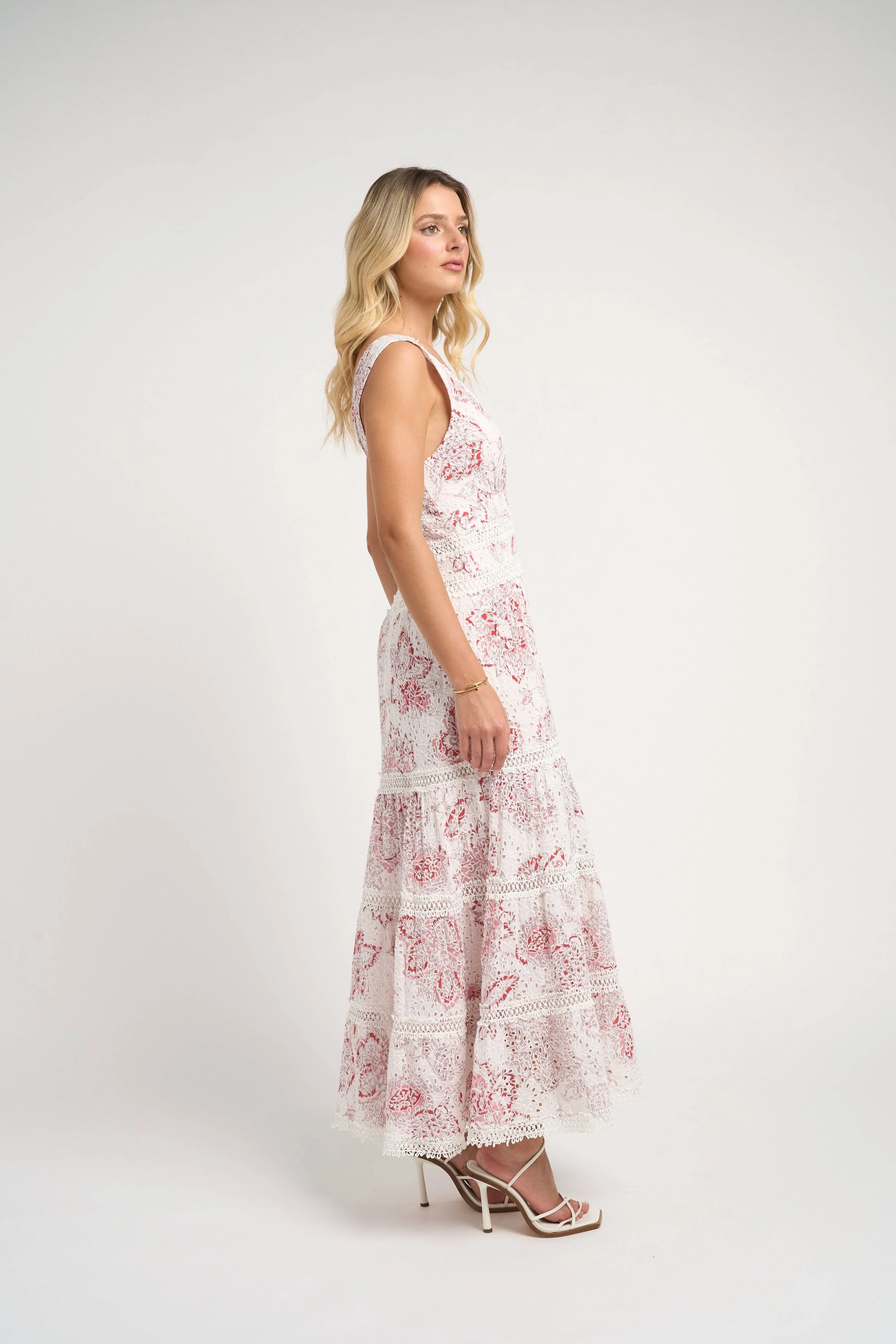 Naina Long Dress Red
