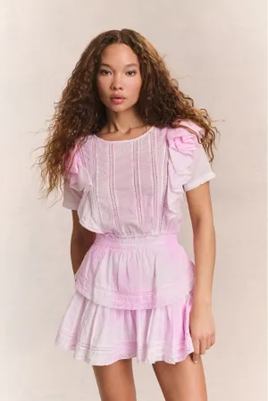 Natasha Heritage Mini Dress - PEONY PINK