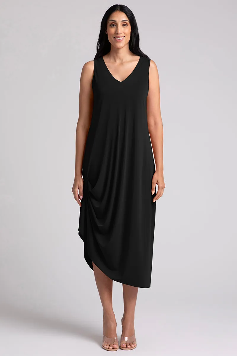 Sleeveless Drama Dress | Black