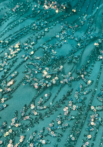 Venus Sparkly Dress in Turquoise